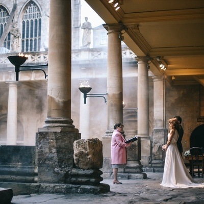 Explore Bath's iconic Roman Baths & Pump Room wedding venue
