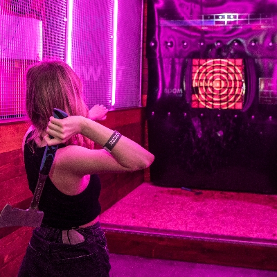 Boom Battle Bar has added augmented reality axe throwing to its roster of immersive games