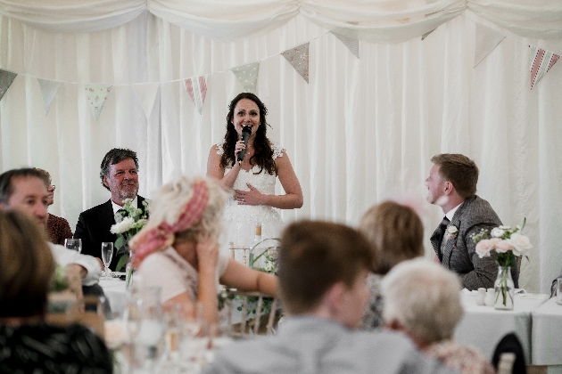 Bride giving a speech