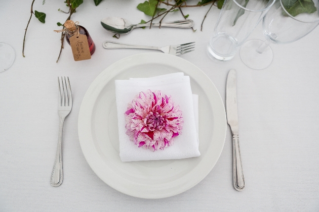 Floral place settings