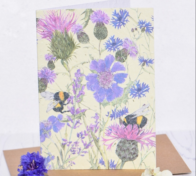 card with floral detail on it 
