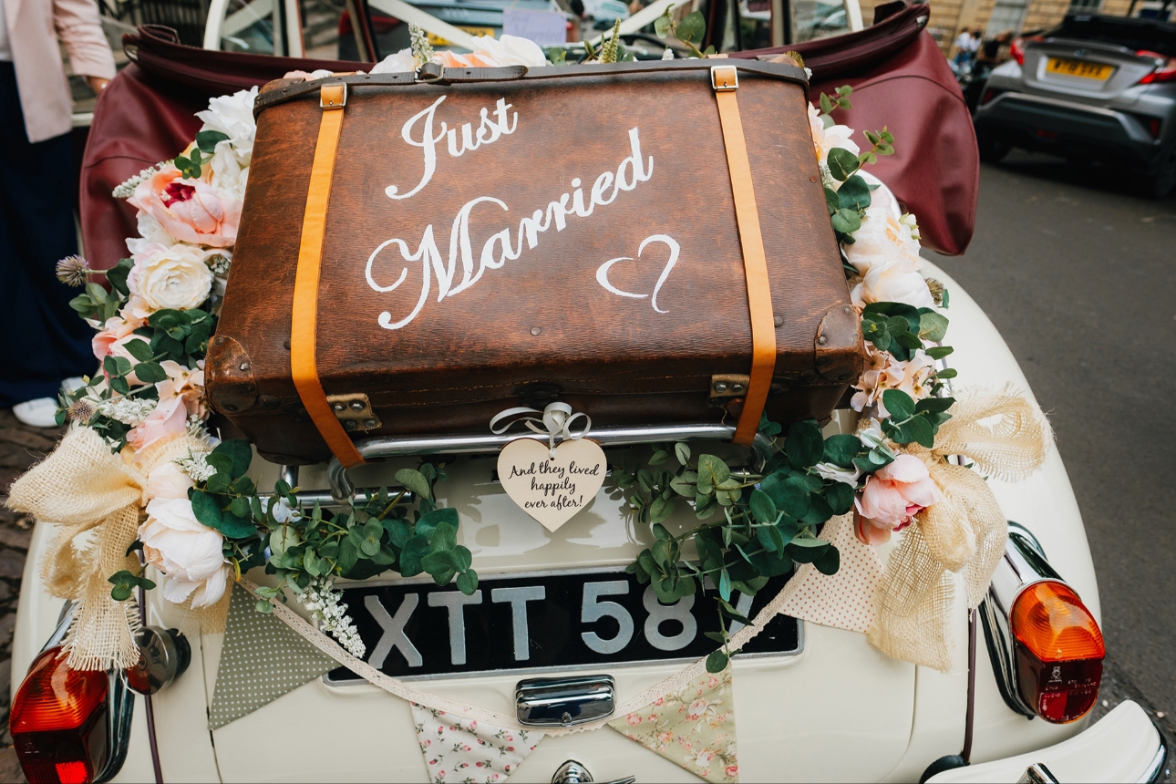 Just married suitcase