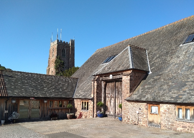 Exterior of Dunster Tithe Barn