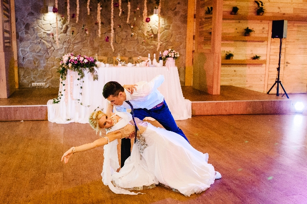 Couple performing their first dance on their wedding day