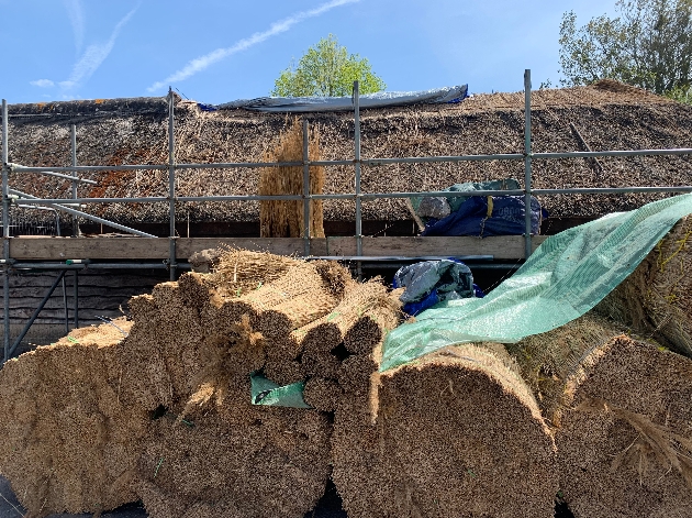 3. Re-thatching at Beagles cafe, Barrington Court